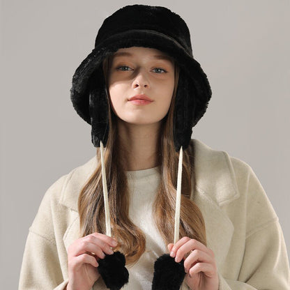 Pandaize Winter Plush Bucket Hat