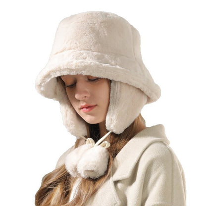 Pandaize Winter Plush Bucket Hat
