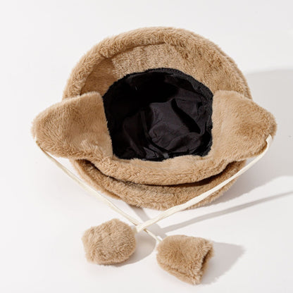 Pandaize Winter Plush Bucket Hat
