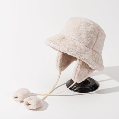 Pandaize Winter Plush Bucket Hat