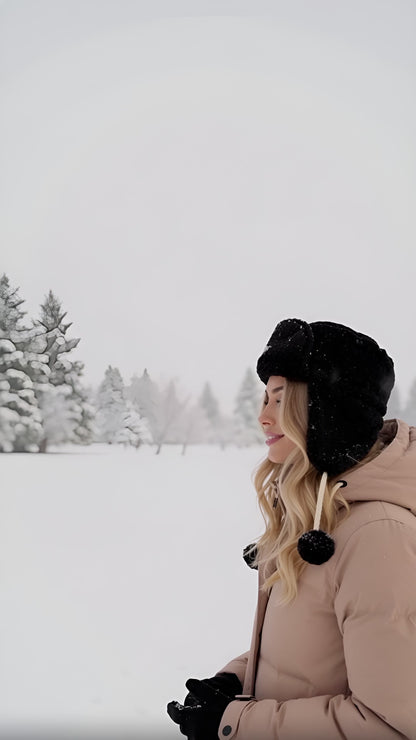 Pandaize Winter Plush Bucket Hat